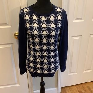 NWOT Puma Navy Geometric Sweater- Size M